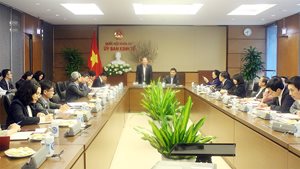Phó Chủ tịch Quốc hội Nguyễn Đức Hải làm việc với Thường trực Ủy ba...