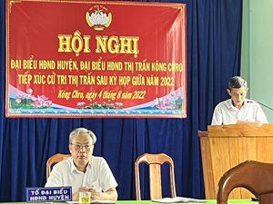 Đại biểu HĐND huyện Kông Chro tiếp xúc cử tri sau Kỳ họp thứ Bảy, H...